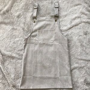 Gray overall dress